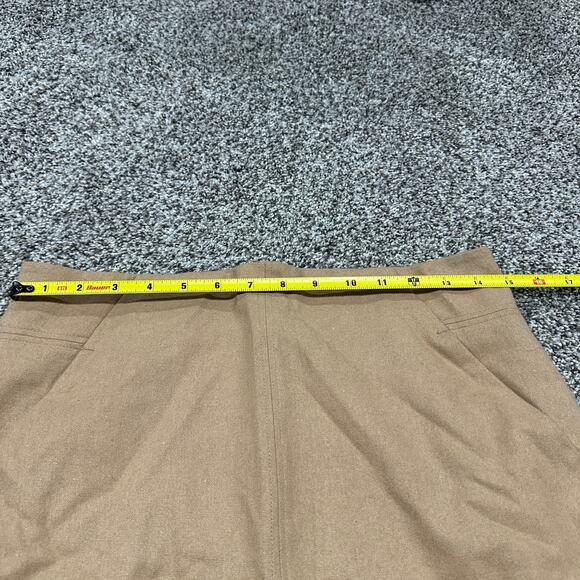 New without tags, LOFT Wool Mini Tan Zip Skirt, Size 4 - Picture 8 of 10
